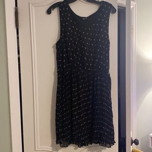 Adorable tan and black mini dress